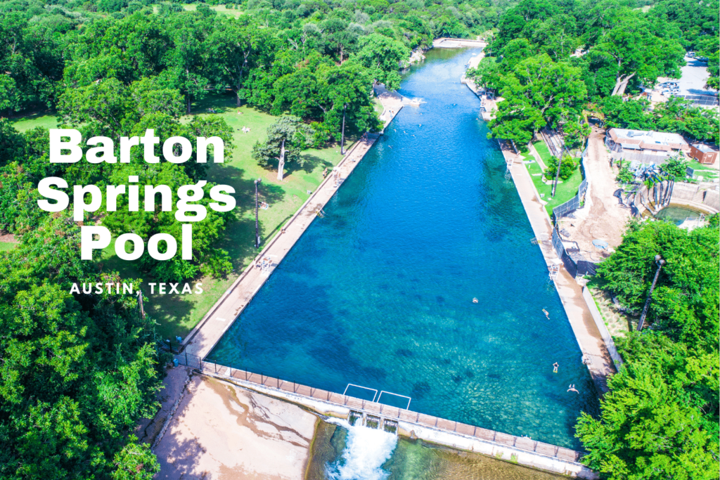 barton springs pool with wall, swimming hole near austin