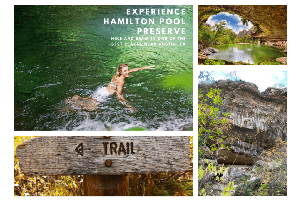 Where is Laura traveling, Hamilton Pool, swimming and hiking