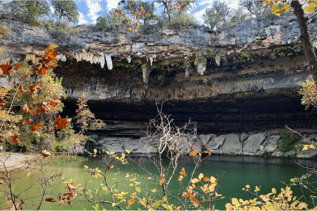 Where is Laura traveling, Hamilton Pool Preserve