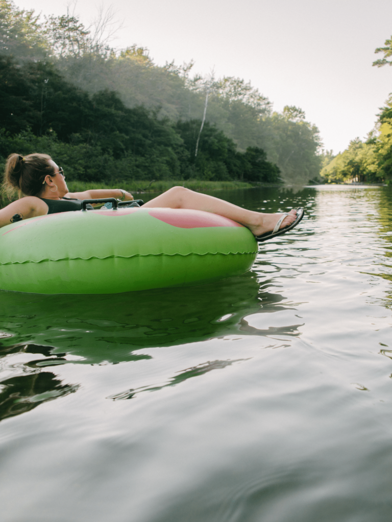 floating down the river, where is laura traveling