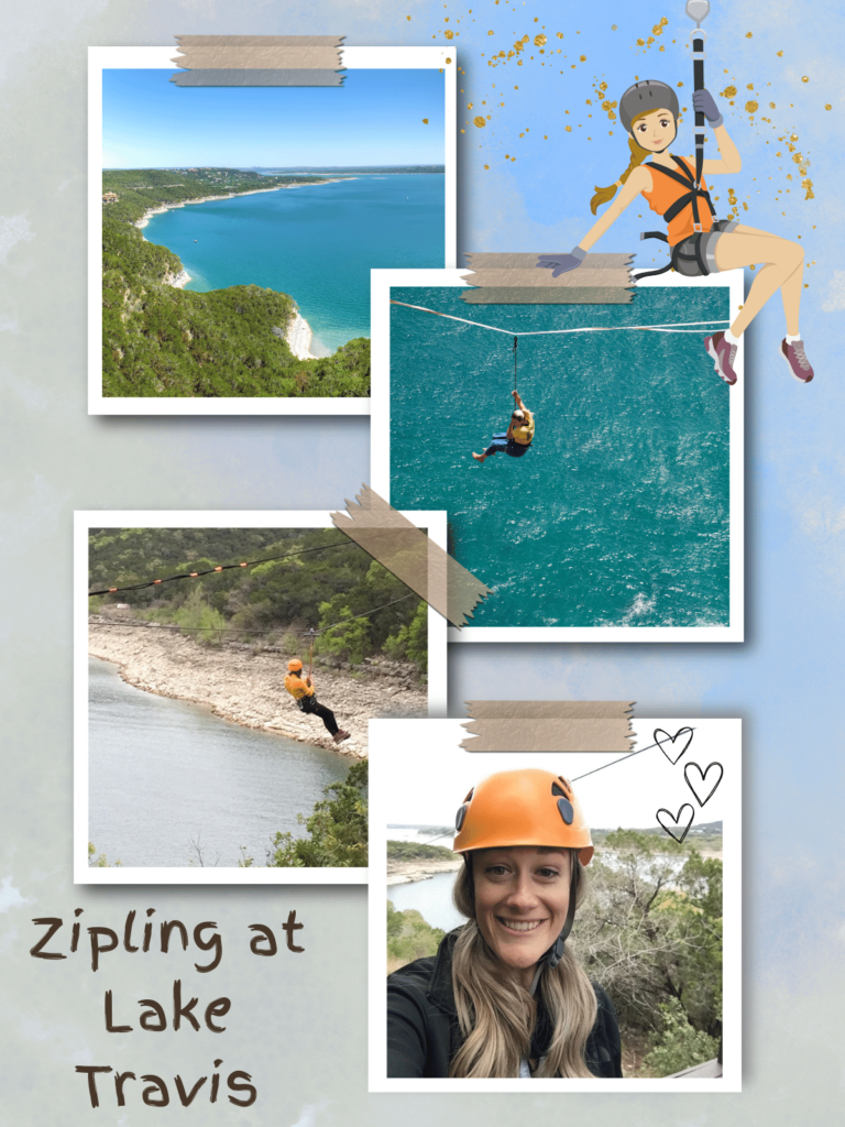 ziplining at lake travis, where is laura traveling
