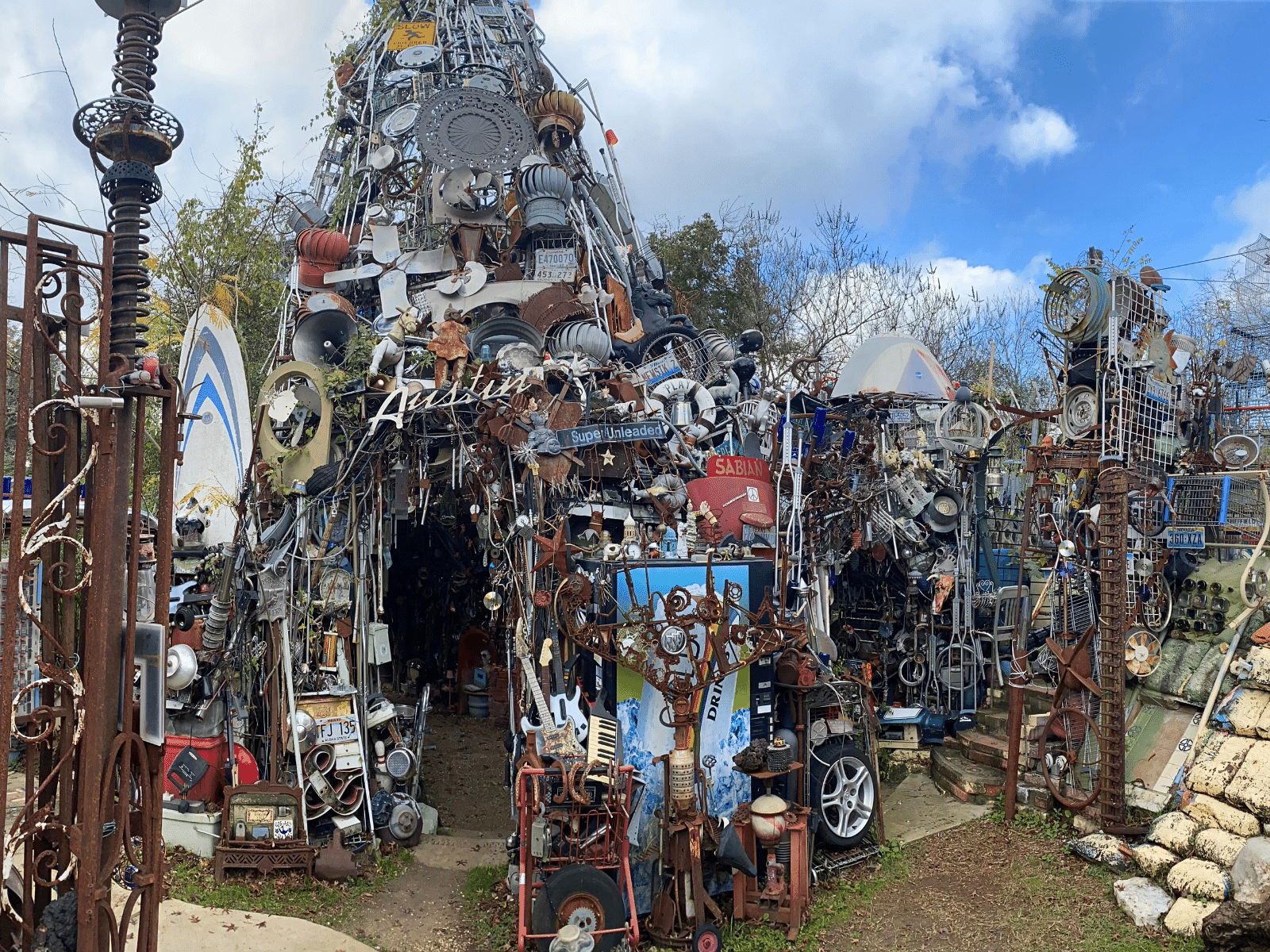 Cathedral of Junk in Austin, where is Laura traveling