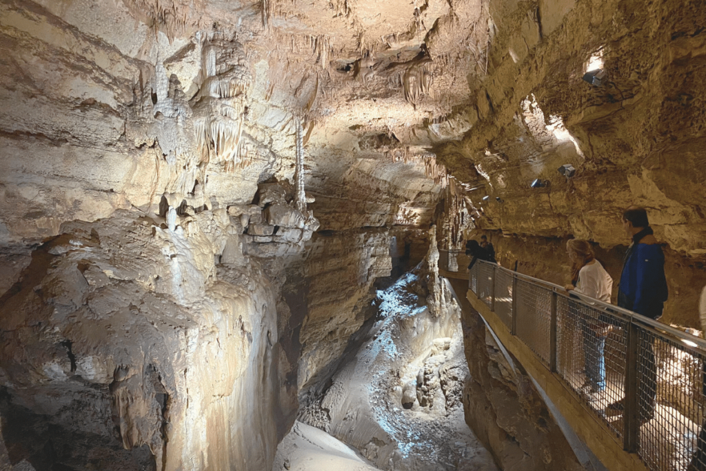 bridge inside the cavern, where is laura traveling