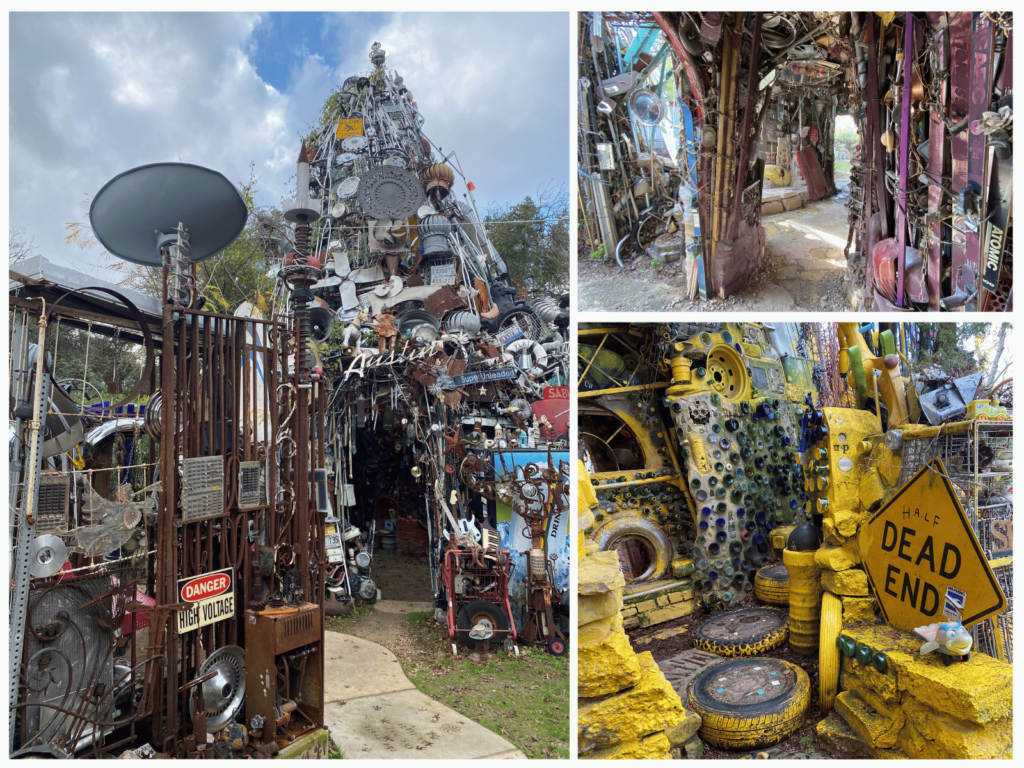 visit cathedral of junk, where is laura traveling