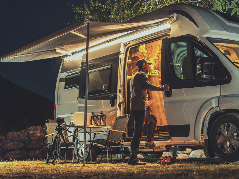 rv camping at krause springs, where is laura traveling