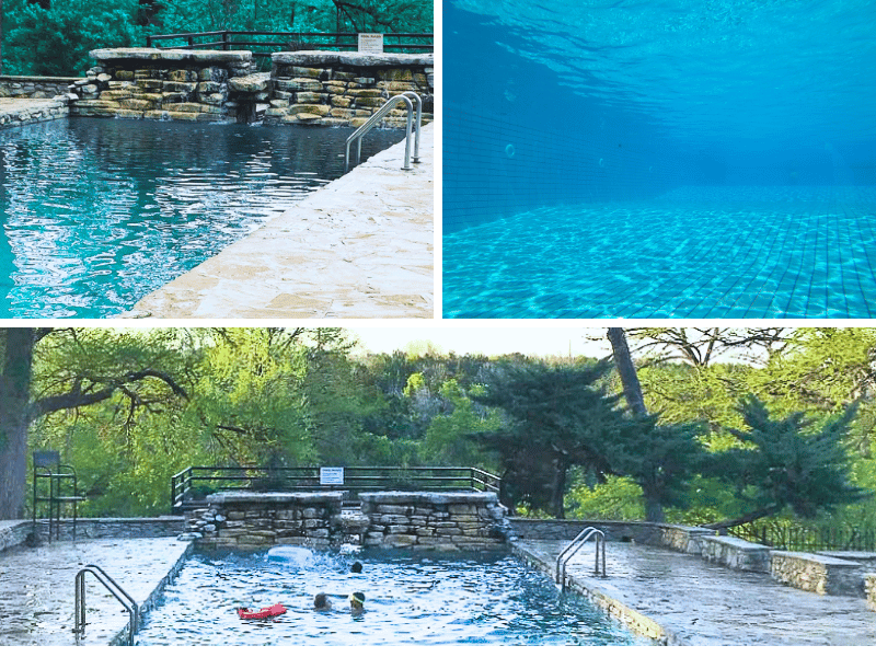 natural spring swimming pool at krause springs, where is laura traveling