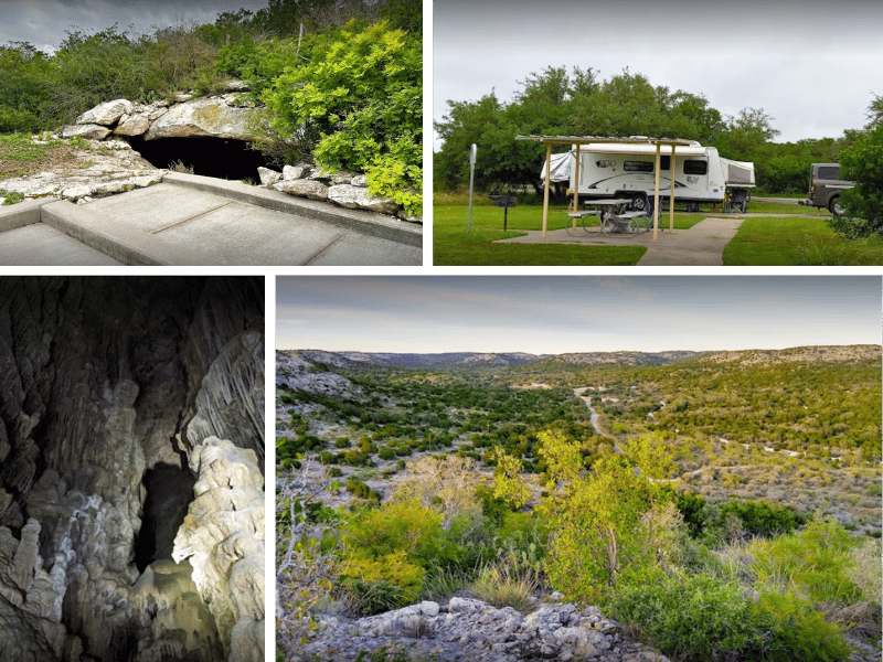 kickapoo cavern, camping in texas, where is laura traveling