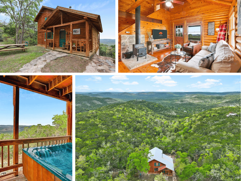 cabin with a view, camping in texas