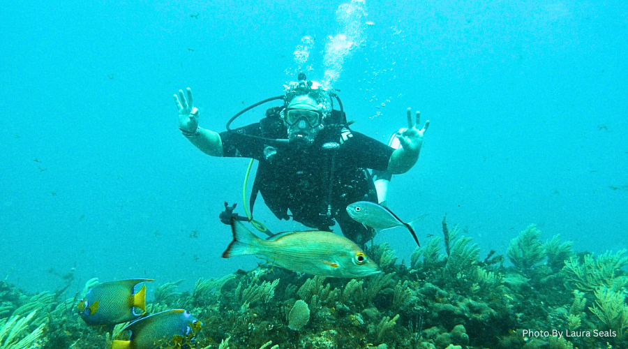 scuba diving in Cancun, where is laura traveling