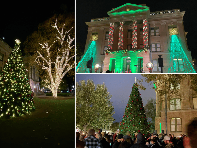 christmas tree lighting, where is laura traveling