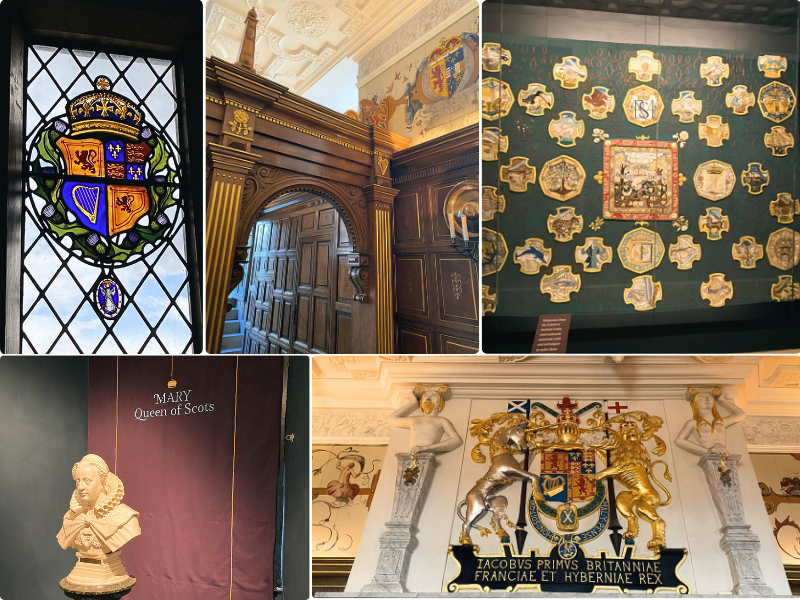 scottish royal apartments inside castle in scotland